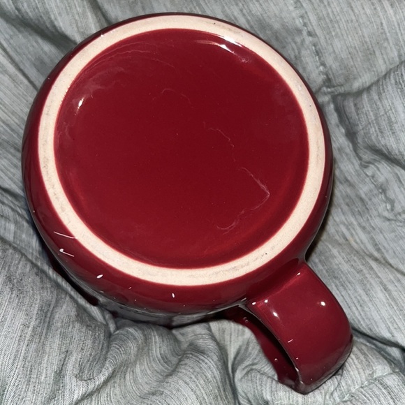 🐇 Wisconsin speckle mug. Maroon with white scenery and black trim - Picture 5 of 5